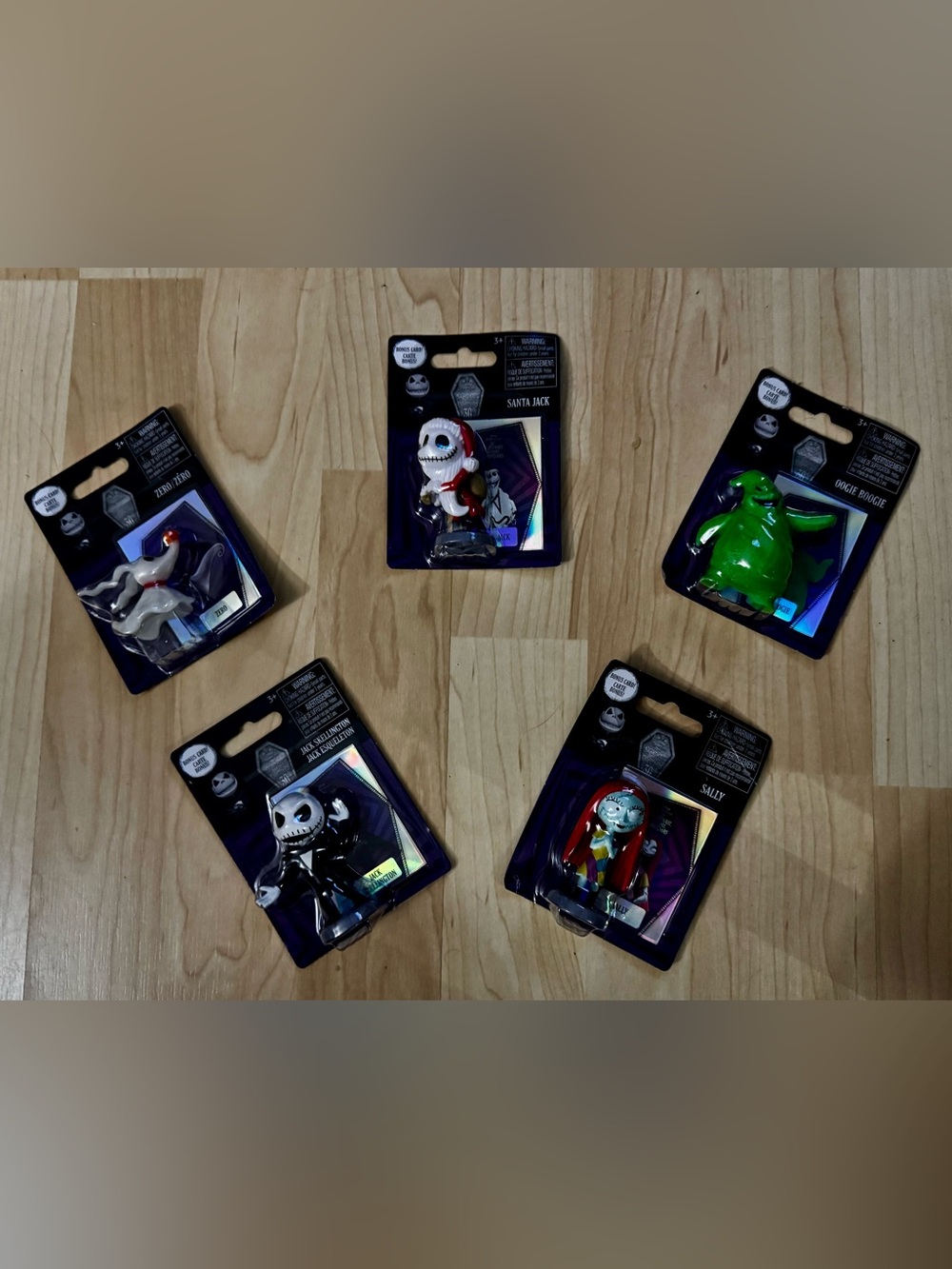 Complete Set of The Nightmare Before Christmas Figures with Bonus Cards